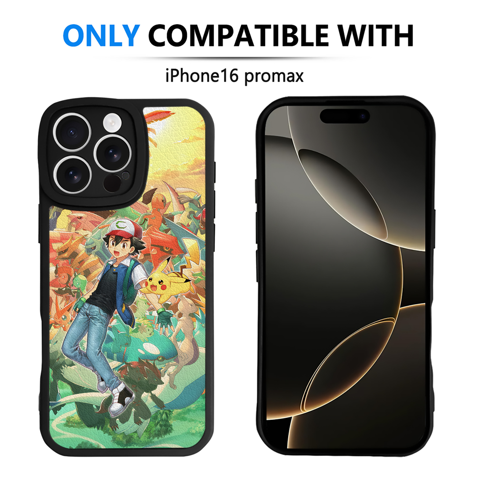 （画像用） ポケットモンスター Pokémon 【iPhone 16シリーズ対応】シリコンスマホケース（レザー調） 材質：シリコン